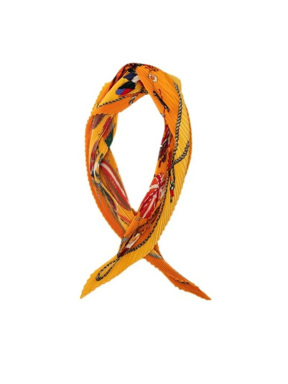 Hermes Puri Carre les Folies du Ciel Madness in the Sky Scarf Orange Silk